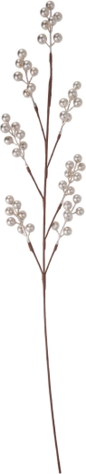 Świąteczna gałązka z jagodami szampańskie złoto 75 cm