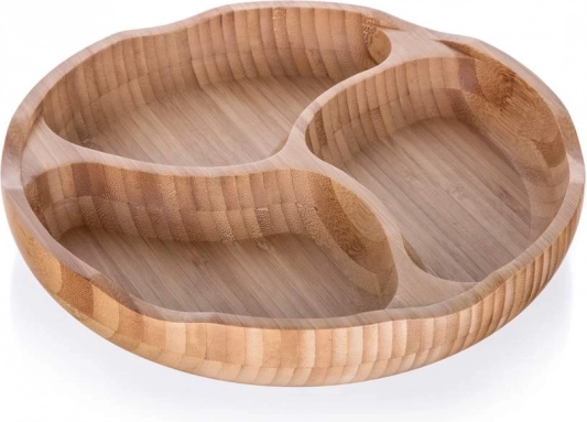 Dzieleny bambusowy talerz BRILLANTE Bamboo 25 x 4 cm