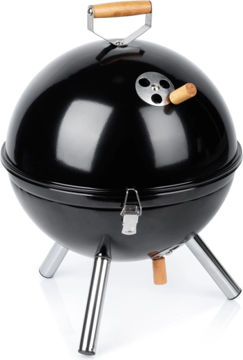 Vilde przenośny okrągły grill węglowy z pokrywą 31 × 31 × 41 cm