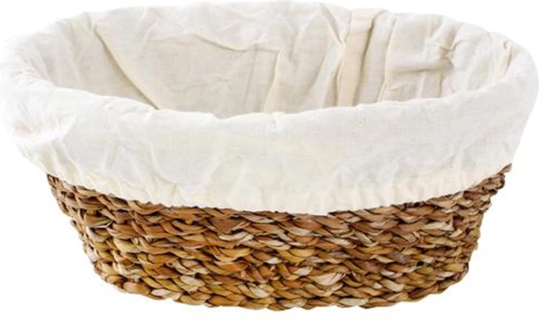 Koszyk z trawy morskiej z bawełnianą podszewką 27 × 20 × 10 cm