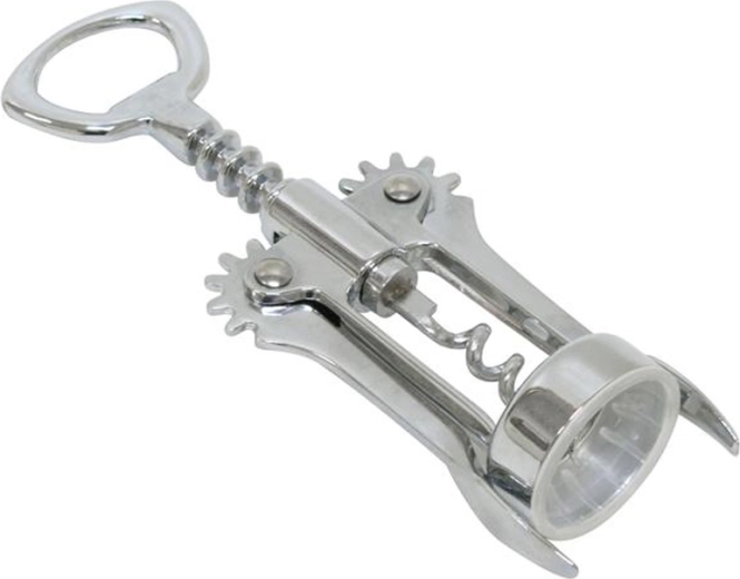 Otwieracz do wina skrzydełkowy TORO, chrom, srebrny