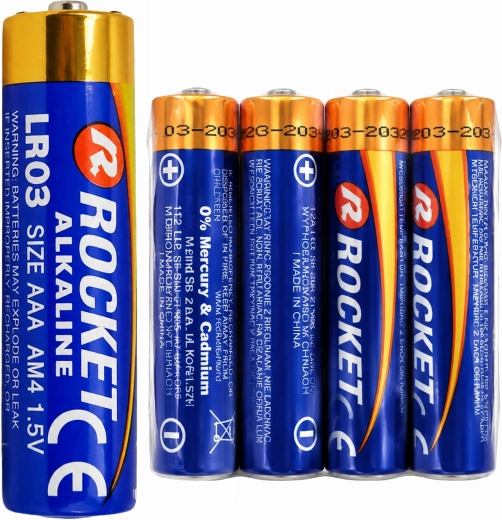 Baterie alkaliczne Rocket AAA LR03 1,5 V - 4 szt.