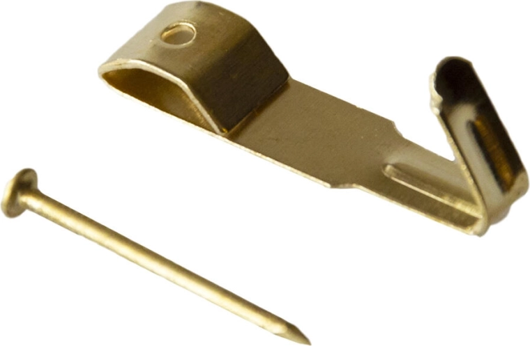 Metalowy haczyk ścienny IXA rozmiar 1, mosiądzowany, 250 szt.