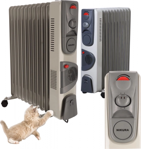 Elektryczny grzejnik olejowy NIKURA 11 żeber