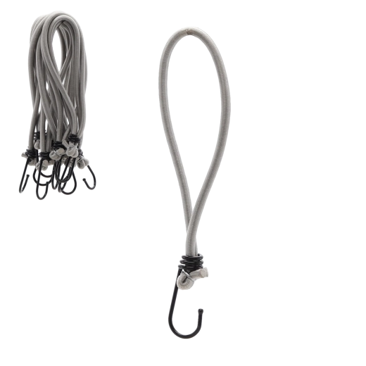 Zestaw elastycznych gum mocujących z hakami 25 cm, średnica 6 mm (25 szt.)
