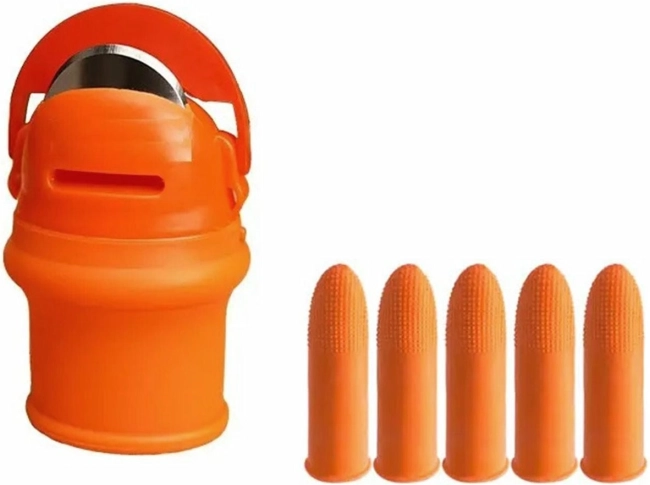 Ag919 podkładka na kciuk z nożem + osłonki 5 szt.