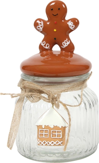 Szklany słoik na ciastka Pierniczek 11,4 × 15,5 cm