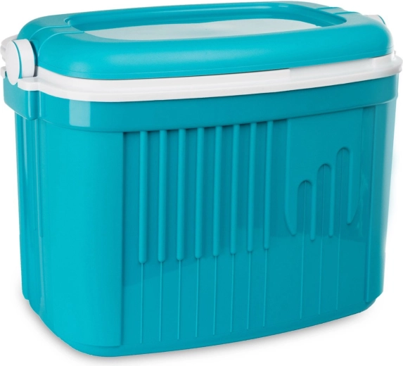 Turystyczna torba chłodząca 42 l KAMAI ICEBERG, turkusowa z białą rączką