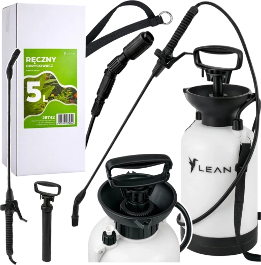 Ręczny opryskiwacz ciśnieniowy LEAN 5 l do ogrodu i domu