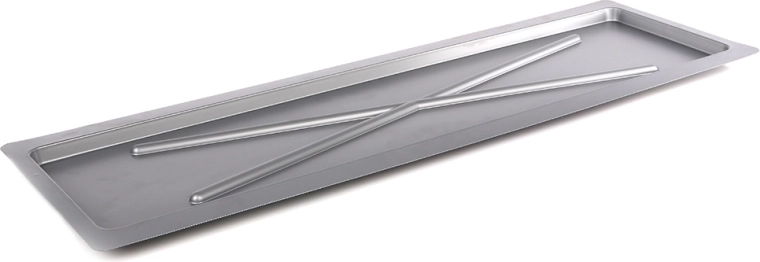 Srebrna szeroka tacka ociekowa Metpol 75 × 24,7 cm do kuchennej suszarki 80 cm