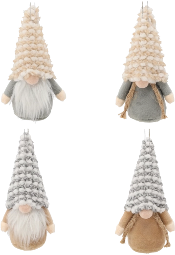 Świąteczna ozdoba skrzat do zawieszenia 8 × 15 cm