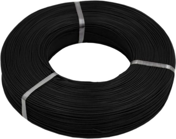 Silikonowy przewód zasilający MSP 24AWG 0,2 mm² 1 m czarny - 1 szt.