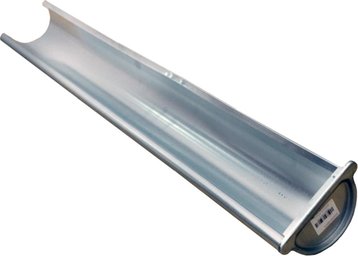 Prawy końcowy rynhak 250 mm, 1 m, stal ocynkowana