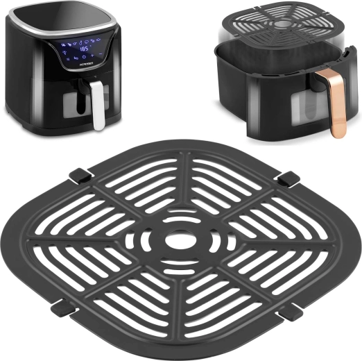 Kratka do frytkownicy beztłuszczowej Berdsen BD-652, 21 × 21 cm, stal nierdzewna z nieprzywierającą powłoką PTFE