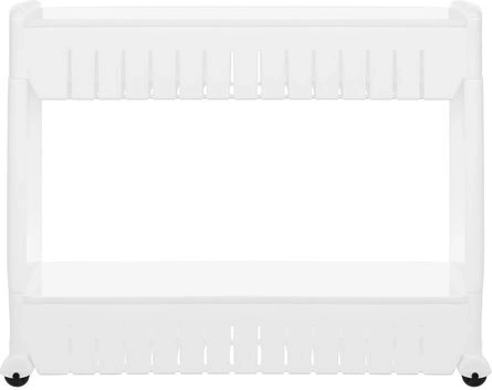 Mobilna półka kuchenna lub łazienkowa na kółkach biała