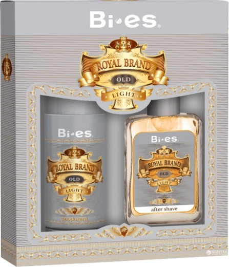Męski zestaw prezentowy BI-ES Royal Brand Light – dezodorant 150 ml i woda po goleniu 100 ml