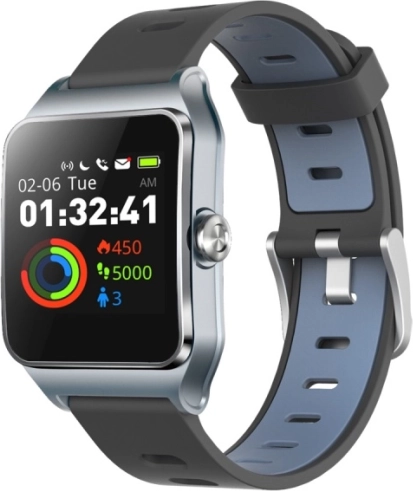 UMAX U‑Band P1 Pro – srebrna inteligentna opaska z GPS i pomiarem tętna