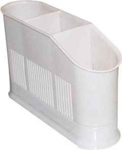 Ociekacz na sztućce z 3 przegródkami, owalny, mix kolorów