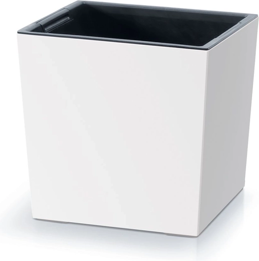 Donica Urbi Square Low z wkładem 30 cm – biała