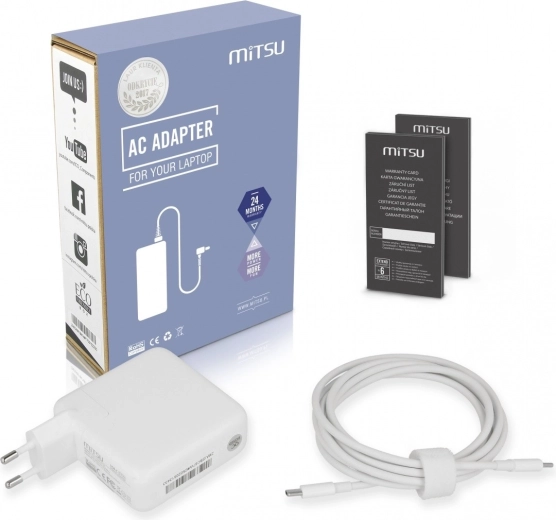 Zasilacz sieciowy Mitsu USB‑C 67 W z Power Delivery