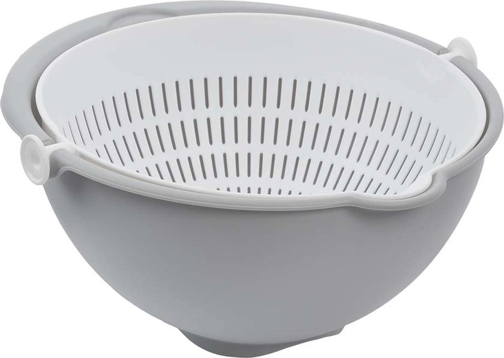 Durszlak do sałaty 2w1, nordycki szary, 25 × 25 × 12 cm