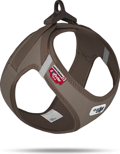 Curli sztruksowe szelki dla psa z klamrą Brown 2XS (2–4 kg)