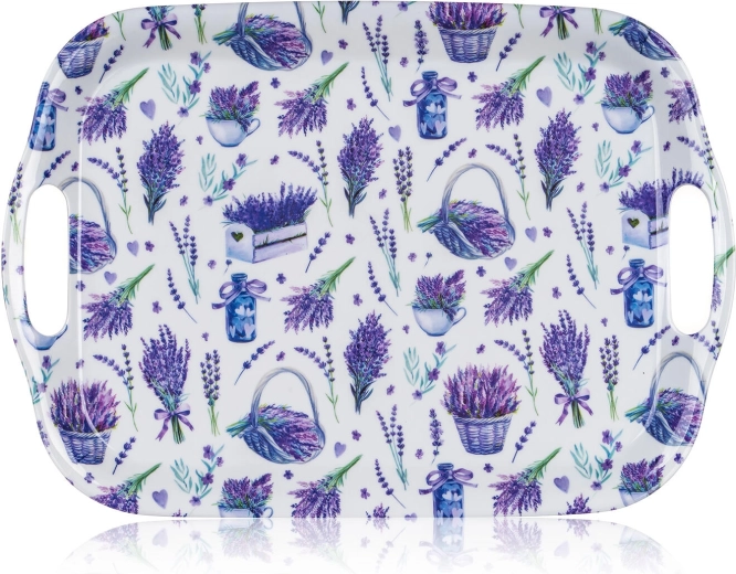 Melaminowa taca do serwowania z uchwytami 36 × 25,5 cm NEW LAVENDER