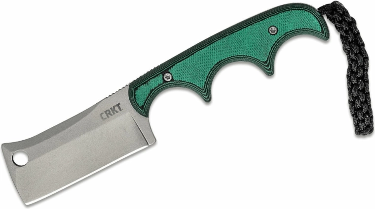 CRKT Minimalist Cleaver nóż na szyję 5,4 cm, czarno‑zielony, Micarta