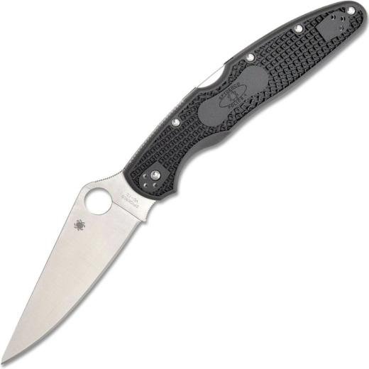 Spyderco Police 4 Lightweight nóż składany 11,3 cm, satynowe wykończenie, czarny, FRN