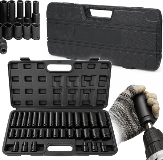Zestaw nasadek udarowych RENEW FORCE 1/2" 8–32 mm, 35 elementów