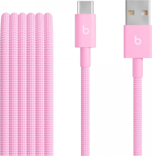 Pleciony kabel Beats USB-A na USB-C 1,5 m – turboróżowy