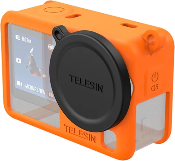 Telesin silikonowe etui ochronne do DJI Osmo Action 6 – pomarańczowe