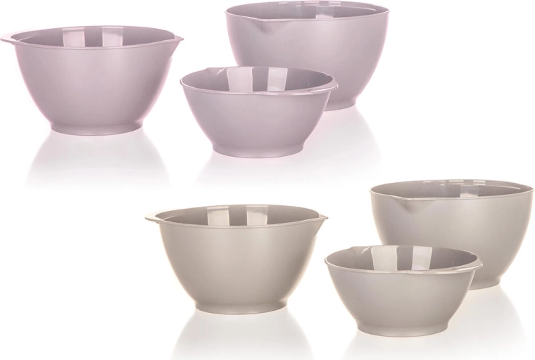 Zestaw misek do ubijania 3 szt. plastik mix kolorów 1–3 l