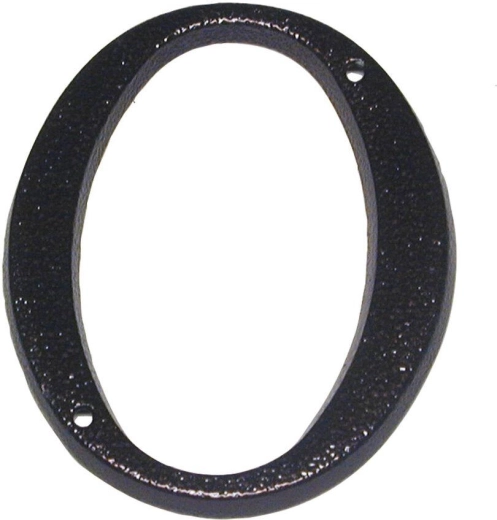 Numer domu 0 brązowy, stop cynku, wysokość 117 mm