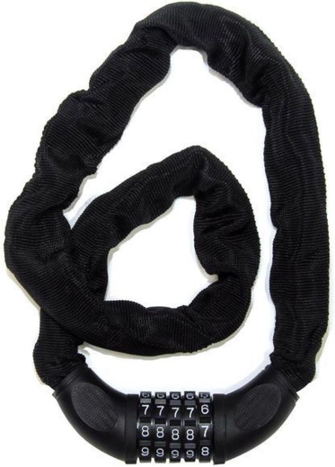 Łańcuchowa blokada szyfrowa z tekstylną osłoną RICHTER, czarna