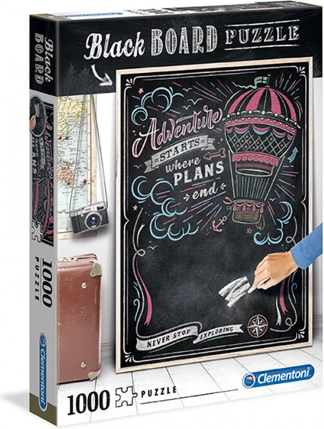 Clementoni puzzle Black Board 1000 – podróże