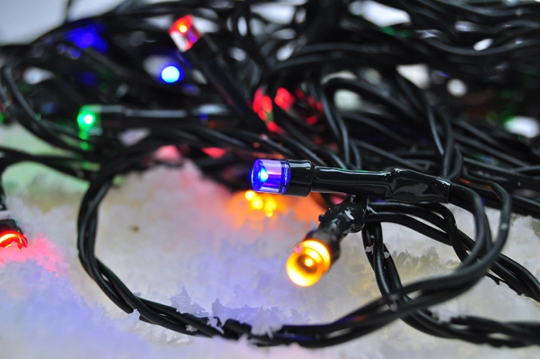 Solight zewnętrzny łańcuch świąteczny LED, 200 LED, wielokolorowy