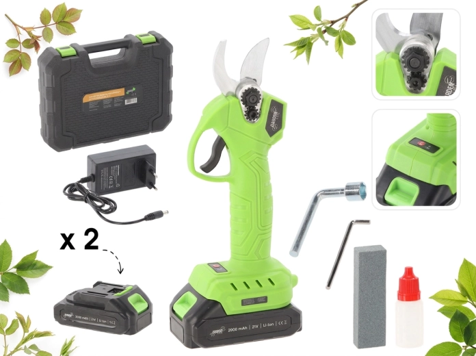 Akumulatorowe nożyce ogrodowe 30 mm, 600 W, 21 V