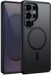 Hybrydowe matowe magnetyczne etui MagSafe do Samsung Galaxy S25 Ultra – czarne