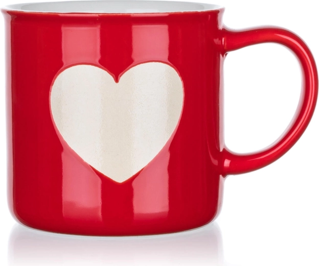 Kubek ceramiczny White heart 350 ml