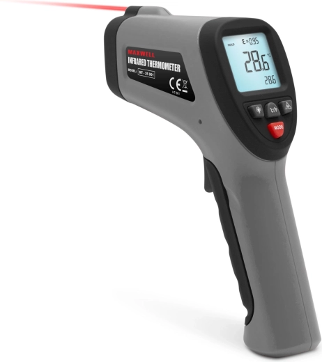 Cyfrowy termometr na podczerwień z laserem i sondą typu K, od -64 do 1400 °C