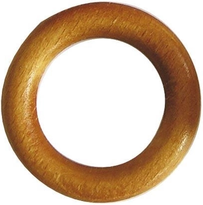 Drewniane kółka na karnisze, jasne (10 szt.)