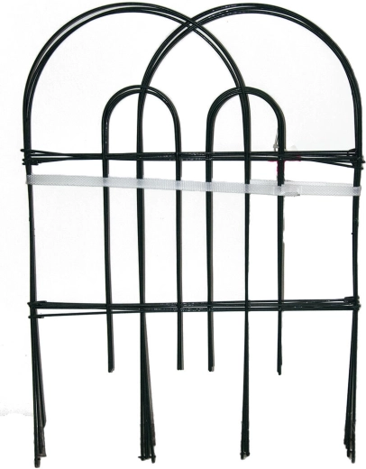 Zielony płotek ogrodowy 60 cm × 3 m, metal i tworzywo