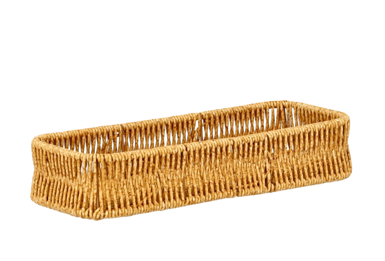 Prostokątny rustykalny koszyk na pieczywo 28,5 × 11 × 5,5 cm