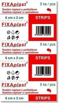 Fixaplast Strip tekstylny plaster 6 × 2 cm, 5 szt.
