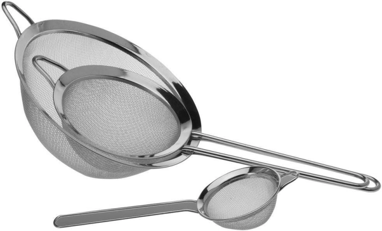 Zestaw stalowych sit kuchennych 8/14/20 cm, 3 szt.