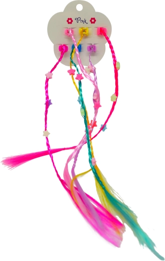 Kolorowe spinki do włosów z tęczową zawieszką, zestaw 6 szt.