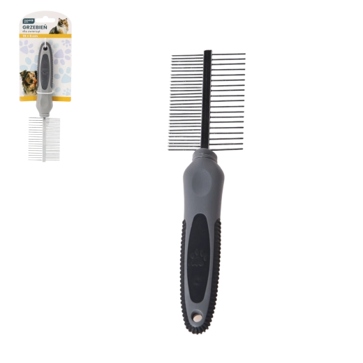 Dwustronny grzebień dla psów i kotów 19 × 5 cm