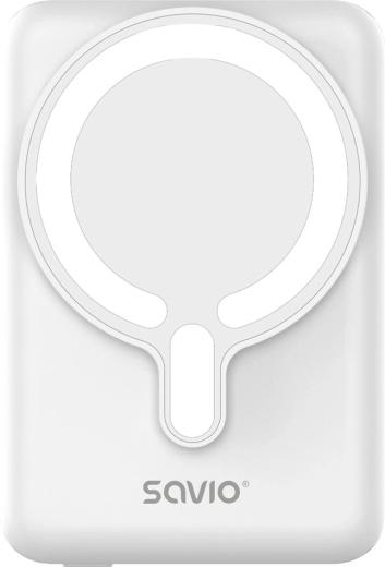 Savio magnetyczny powerbank 10 000 mAh biały