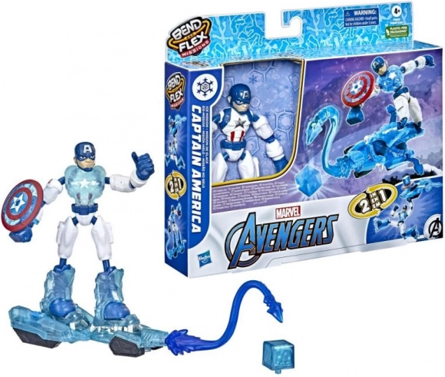 Avengers Bend and Flex figurki akcji z transformowalnym pojazdem 15 cm